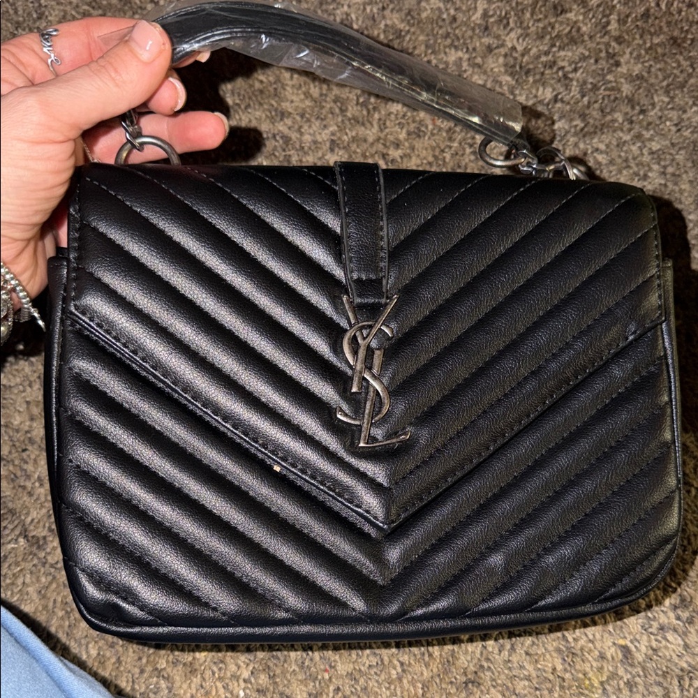 Black Quilted Leather Shoulder Bag